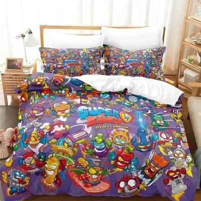 3D Print Super Zings Bedding Set Boys Girls Twin Queen King Size Duvet Cover Pillowcase Bed Boys Adult Home Textileextile