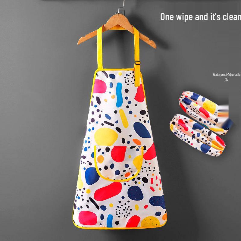 Kids' Waterproof Art Apron & Reversible Bib Set