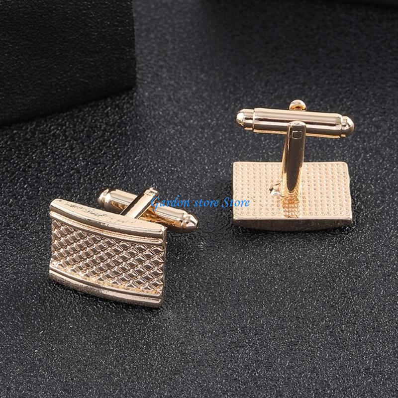B0KB 1 Pair Men's Cufflinks Metal Cuff Link for Men Wedding Christmas Decoration