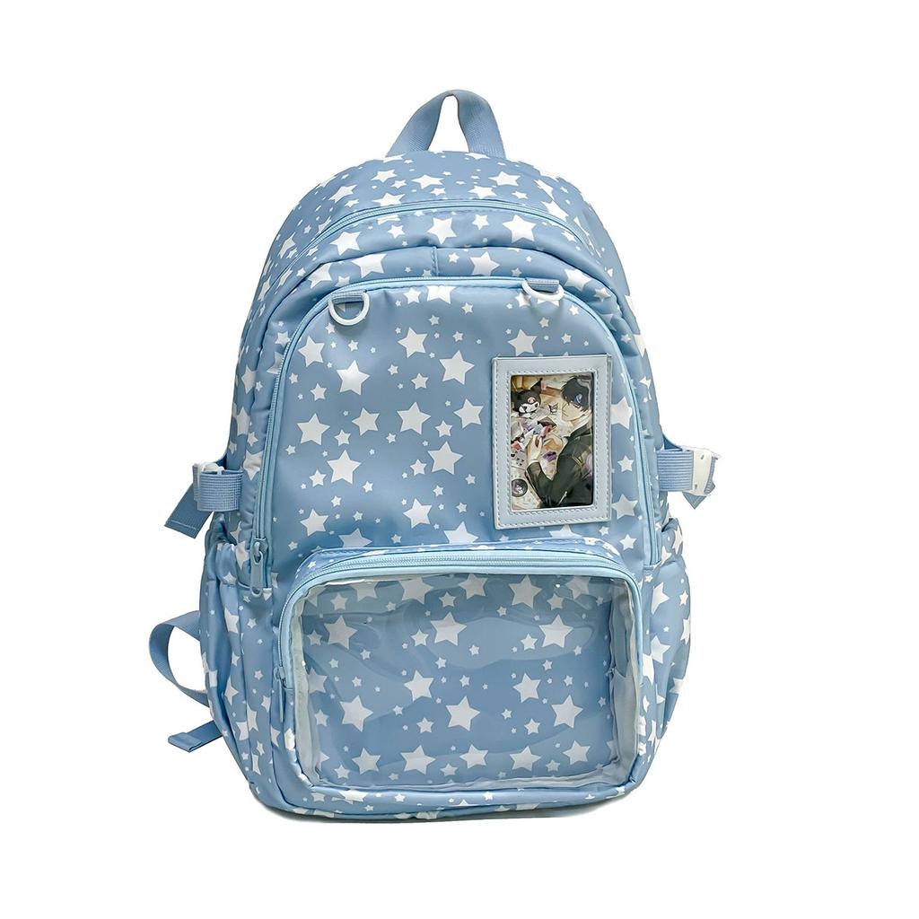 Star schoolbag ins niche high value junior high school students large capacity 2025 new student pain bag backpack women