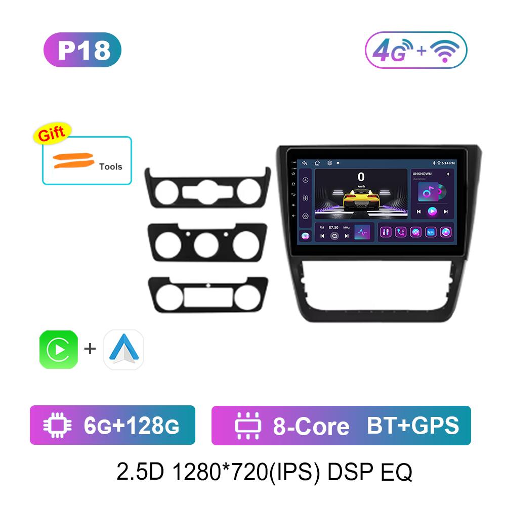 10 Inch Car Radio Multimedia Player for SKODA Yeti 5L 2009 - 2014 GPS Navi Android OS 4G Bluetooth WiFi  DSP Stereo Auto Tools