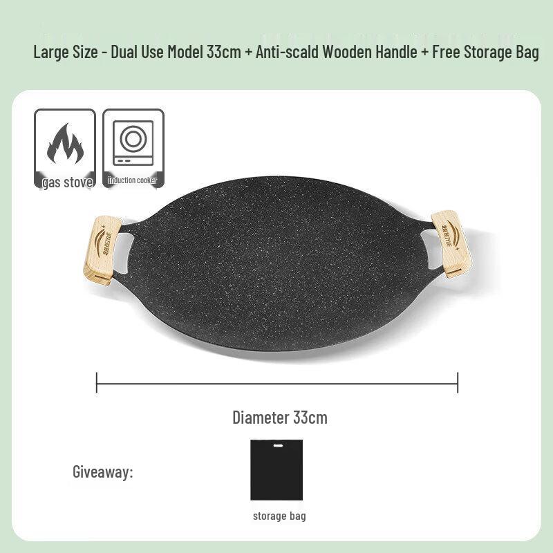 ZISIZ Portable Iron BBQ Grill Pan