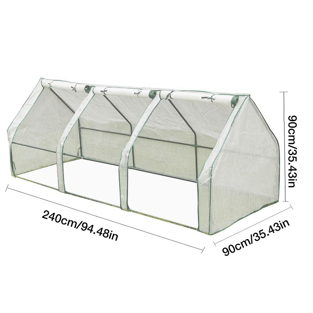 240*90*90cm Reinforced PE Greenhouse Cover Balcony Simple Greenhouse Cover For Outdoors Winter Planting Bracket Not Included