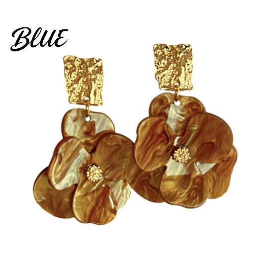 Stud Earrings Anniversary Gift 1 Pair Women Exaggerated Flower Shape