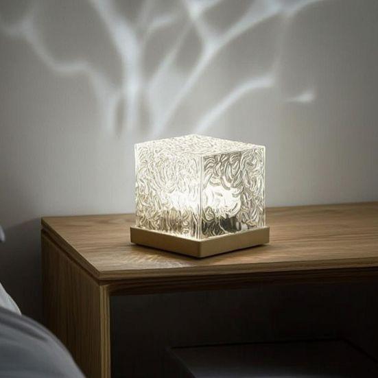 Ocean Wave Projector Table Light with Remote 16 Colors Changing Water Ripple Projection Night Lamp Kids Room Bedroom Bathroom Decorative Ambient Light