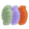 Dual Sided TPR Pet Bath Brush, Dry & Wet Use Grooming Massage Brush for Dogs & Cats