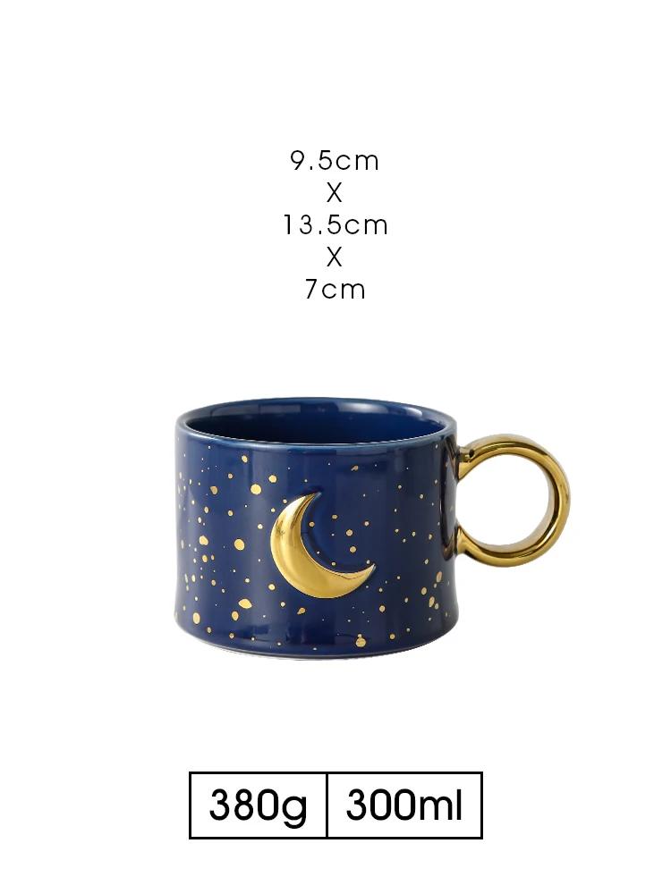 

Ceramic Coffee Cup Creative Mug Moon Oatmeal Breakfast With Office Kitchen Milk Couple Friends Birthday Gift