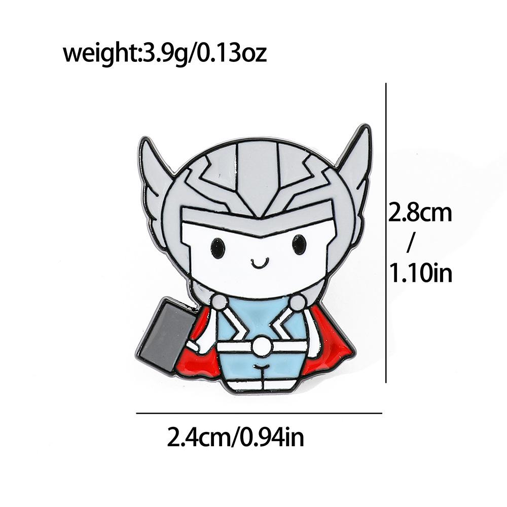 Cartoon adorable Square Trousers Enamel Lapel Pins Cartoon Character Collectible Badges Adorable Children's Present Jewelry designed for Backpacks