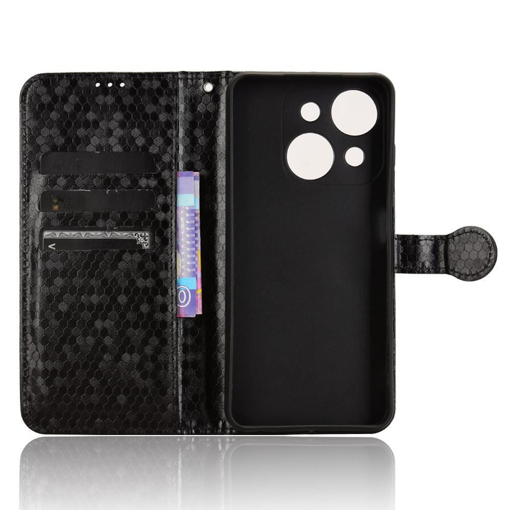 For Itel A50C Wallet Case Dot Pattern Imprint PU Leather Phone Cover