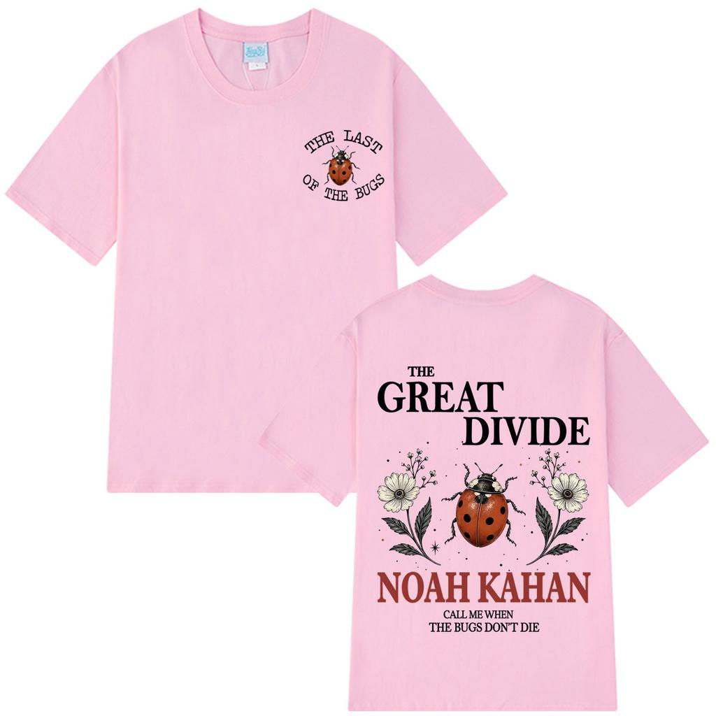 Noah Kahan The Great Divide Tour Graphic T-shirt Men Women Fashion Short-sleeved Loose Casual Cotton Top