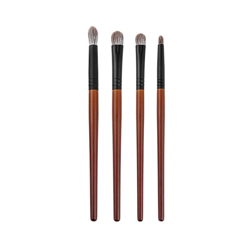 8-Piece Snow Fox Makeup Brush Set: Soft Powder, Stippling, Animal Hair Eyeshadow & Blending Brushes
