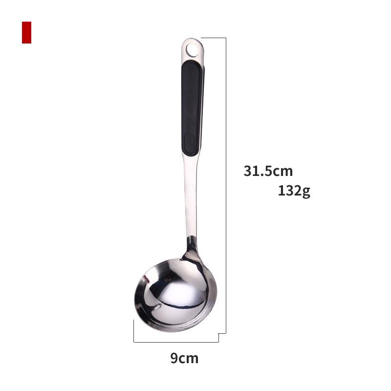 HANYANG Edelstahl-Rührspatel, Suppenlöffel, großer Trichter, Küchenutensilien, Verbrühschutz, Kochspatel, Suppenlöffel