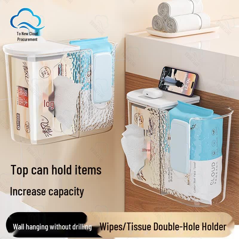 Wall-Mounted Dual-Use Tissue & Wet Wipe Dispenser