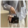 2025 Summer Mini Diamond-Pattern Crossbody Bag with Golden Ball Chain for Women
