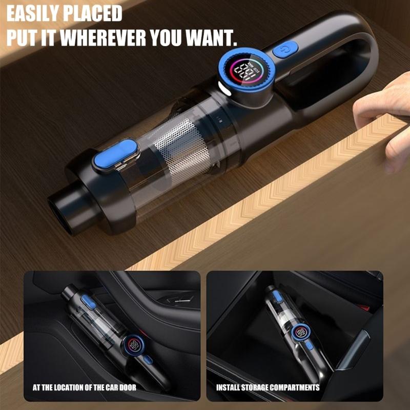 Handheld Vacuum Cordless Car Vacuum Cleaner High Power Rechargeable Battery Portable Rechargeable Mini Vacuum