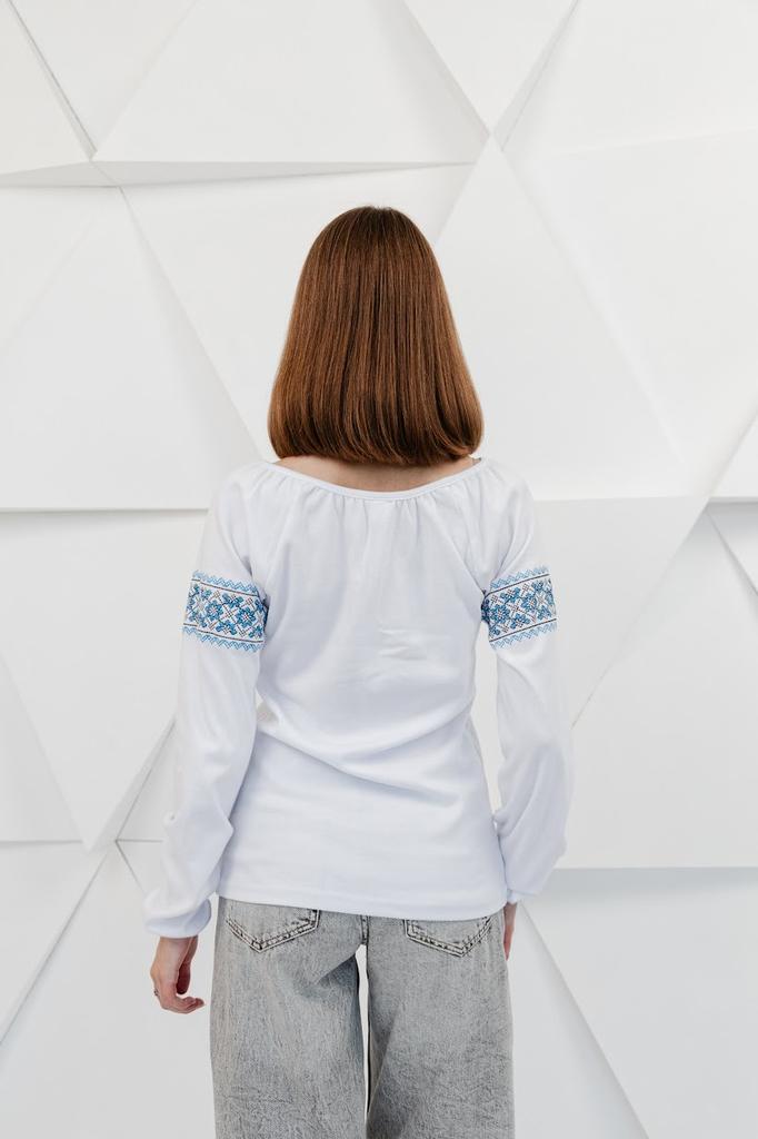 Elegant Ukrainian Vyshyvanka Blouse for Women – Rich Embroidery On Smooth Interlock,  Any Season, 8607-038-22 HC