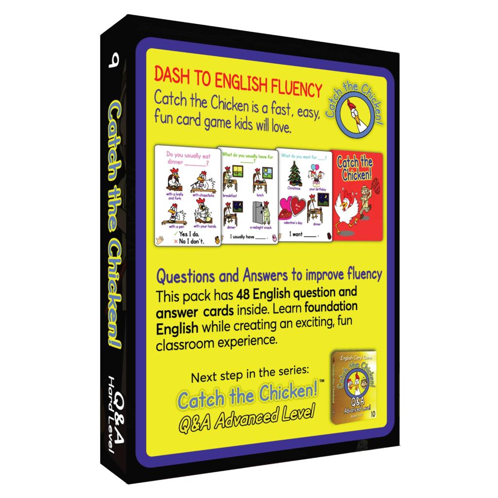 Hard Level Catch The Chicken English Card Game for Kids Q&A
