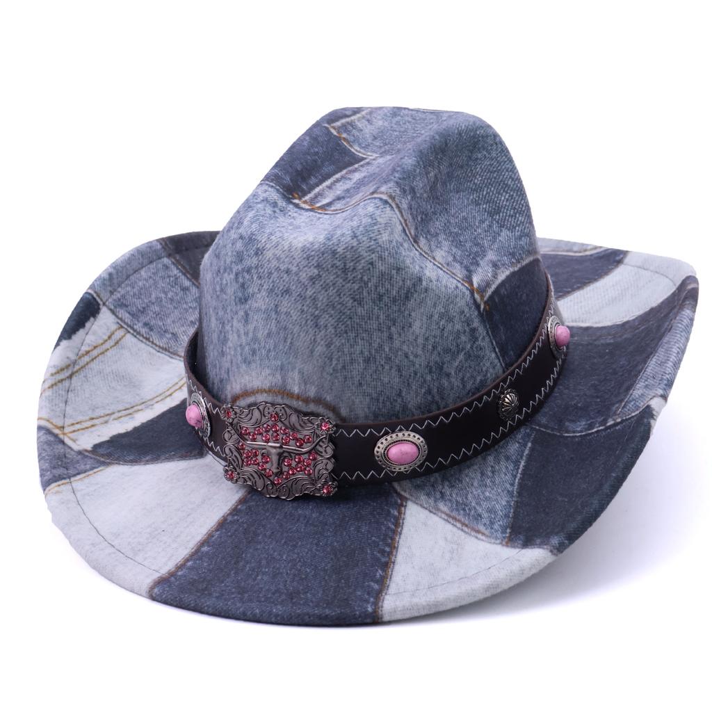 Men's and Women's Fashion Design Sense, Color Matching, Old Jazz Hat Explosion, Classic Retro Western Cowboy Hat