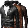 Jacket Fit Coat Streetwear Cool Men Fashion Leather Mens Winter Jackets Collar Autumn Outwear Slim