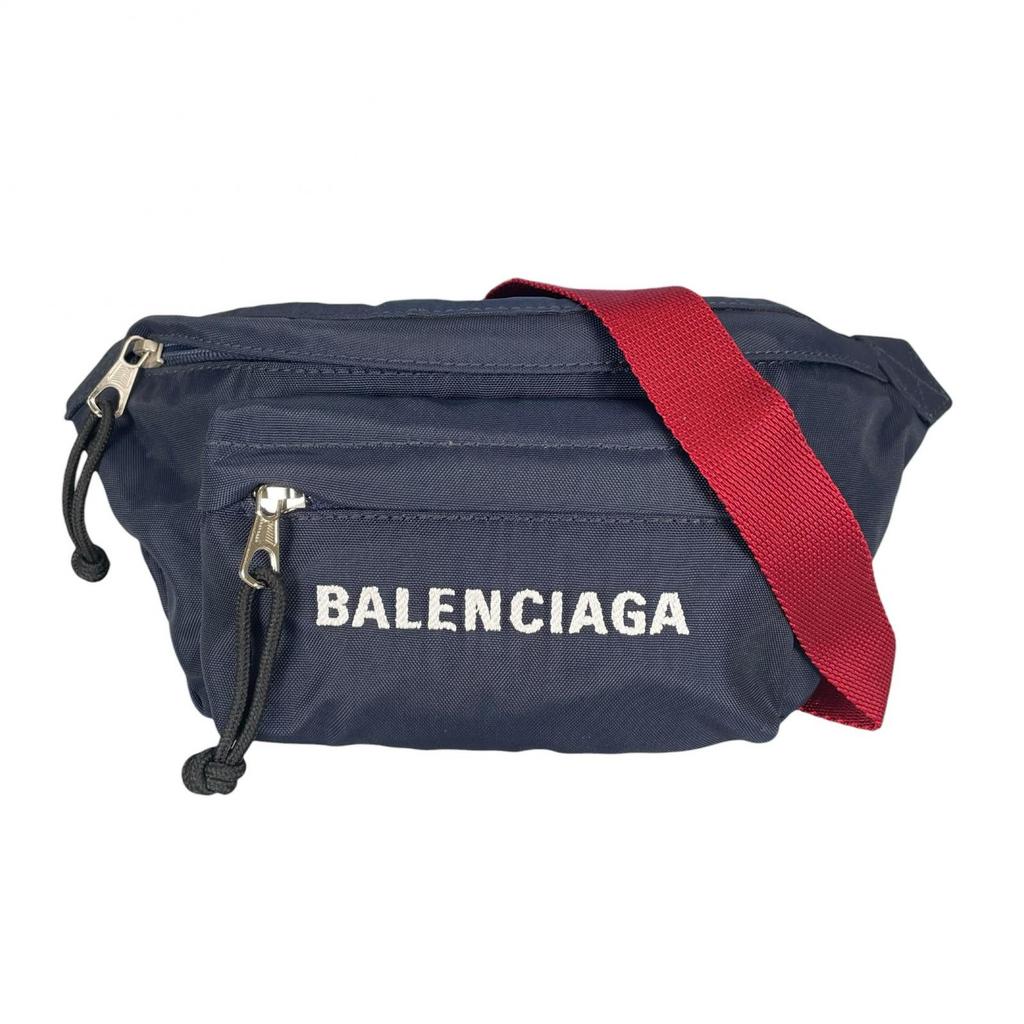 BALENCIAGA Wheel belt bag body bag Navy mens used