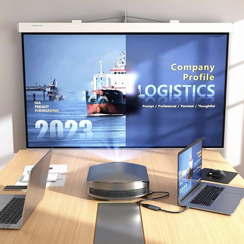 Aluminum USB C To HDTV Adapter Type C To HDTV Adapter 4K@30Hz Video Sound Sync Screen Converters Heat Dissipation