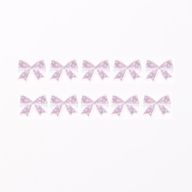 10PCS Planar Resin Bowknot Patches Small Dot Pattern for Scrapbook Diy Hairpin Decoration