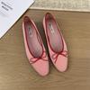 Fashion Bailamos Brand Women Flat Shoes Round Toe Moccasins Thick Heel Flats Ballerina Shallow Shoes Casual Outdoor Slip On Ballet Flats
