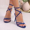 Qualität Damen High Heel Sandalen Große Größe Sommer Sexy Offene Zehen Slingbacks Knöchelriemen Pumps Mode Eleganter Schnallenriemen Dünne Absätze