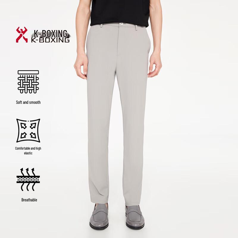K-Boxing Men s Business Casual Straight-Leg Pants 33
