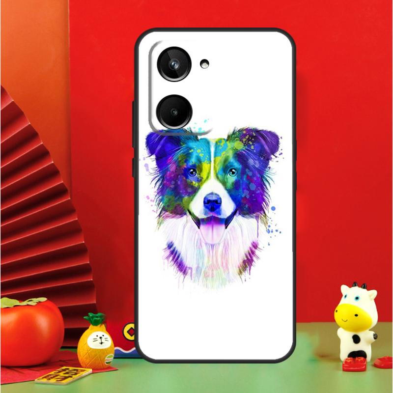 

Border Collie Watercolor For Realme 15 Pro GT7 GT6 10 11 12 13 14 Pro Plus C67 C63 C61 C55 C51 C53 C35 C75 C65 Case Realme C71 4G