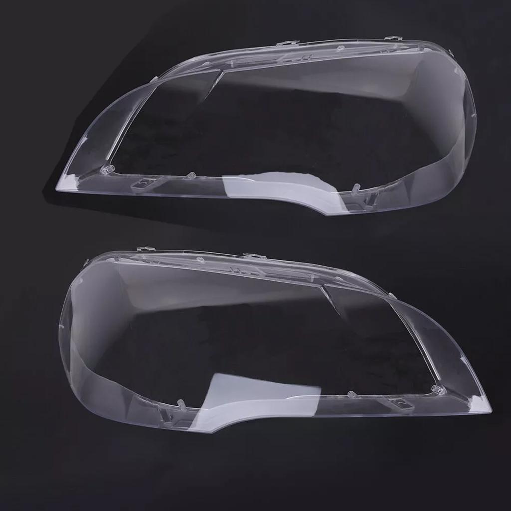 2PCS Clear Headlight Lens Cover Headlamp Left+Right For BMW X5 E70 2007-2013