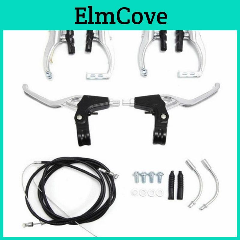 Front Bike Rear Brake V Set Aluminum Alloy Mountain Road Bike V Brake Set Riding Accessories Black Mountain Bike Brake Set