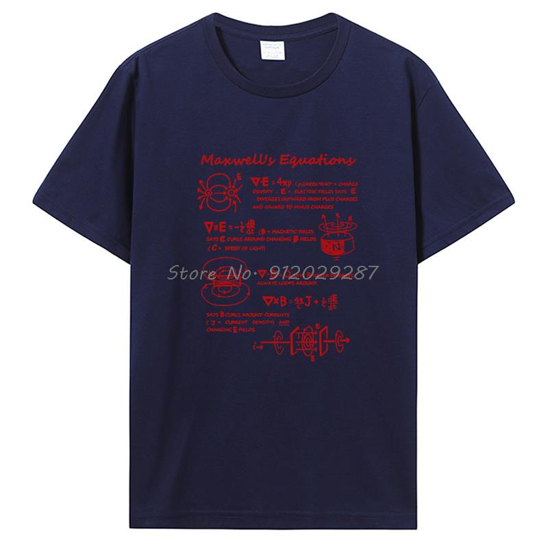 Funny Electromagnetic Physics Maxwell Equation T Shirt Cotton Tshirt Birthday Gifts Summer Style T-shirt Men Clothing