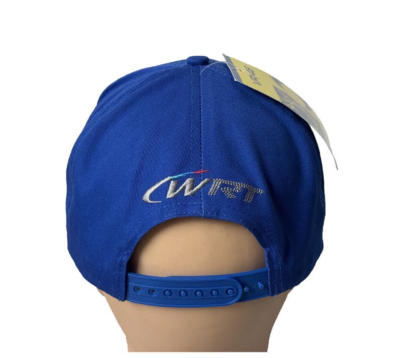 Off-Road Parkour Tricycle Racing Cap - Features two vertical stripes, numbers below, paw and English V on the sides.