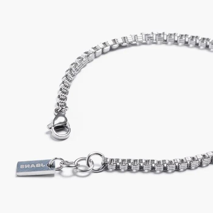 3-Line Cube Slim Layered Chain Bracelet (C2503AC1285_SV)