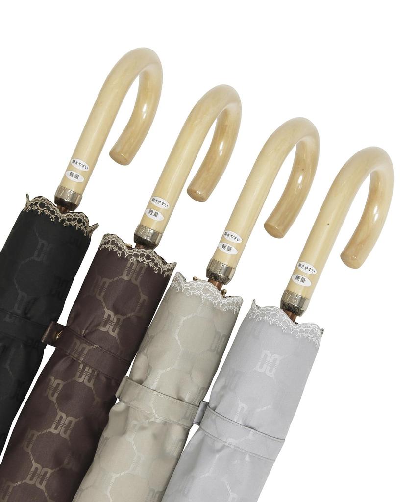DAKS Folding Sun Rain and Shine Heat Light Made in Rain Easy Jacquard Black [Moonbat] Umbrella, Parasol, Umbrella, Umbrella, Shielding, 100% Blocking,