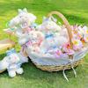 Plaid Drooping Dress Ear Rabbit Plush Keychain Backpack Pendant Cute Kids Gift
