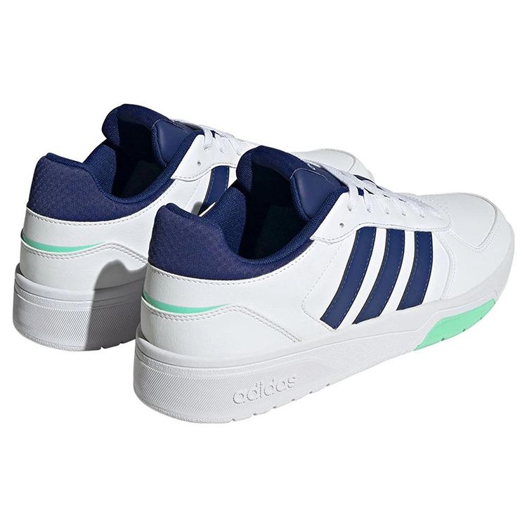 Adidas Neo Courtbeat Non-Slip Durable Low-Top Skate Shoes Men Sneakers White Blue HQ1767