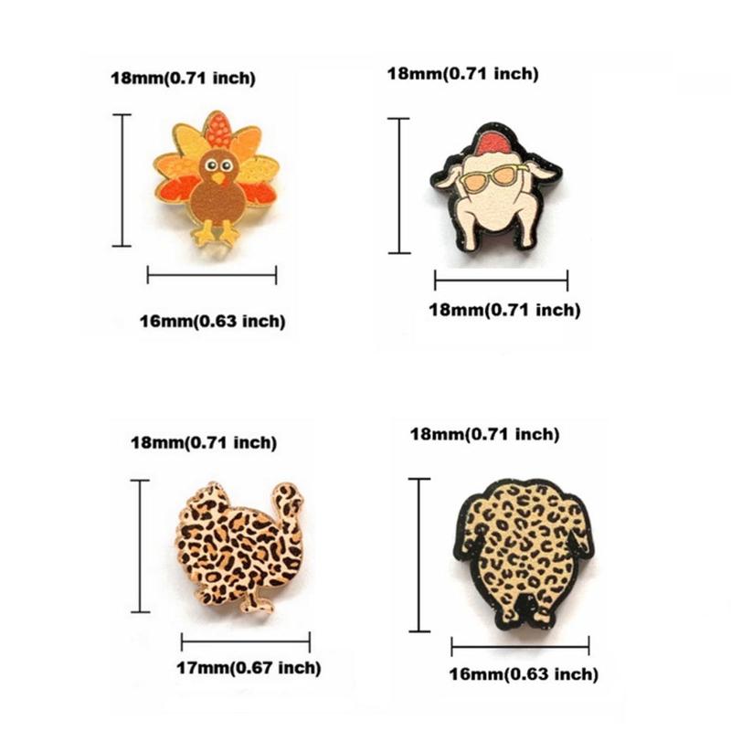 1Pair Thanksgiving Pumpkin Turkey Earrings Chicken Dangle Drop Fashion Jewelry  for Women Girls Birthday Christmas Gifts