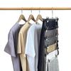 6 Tier Metal Pants Hanger With Clips Spacesaving Durable Storage For Skirts And Trousers Black
