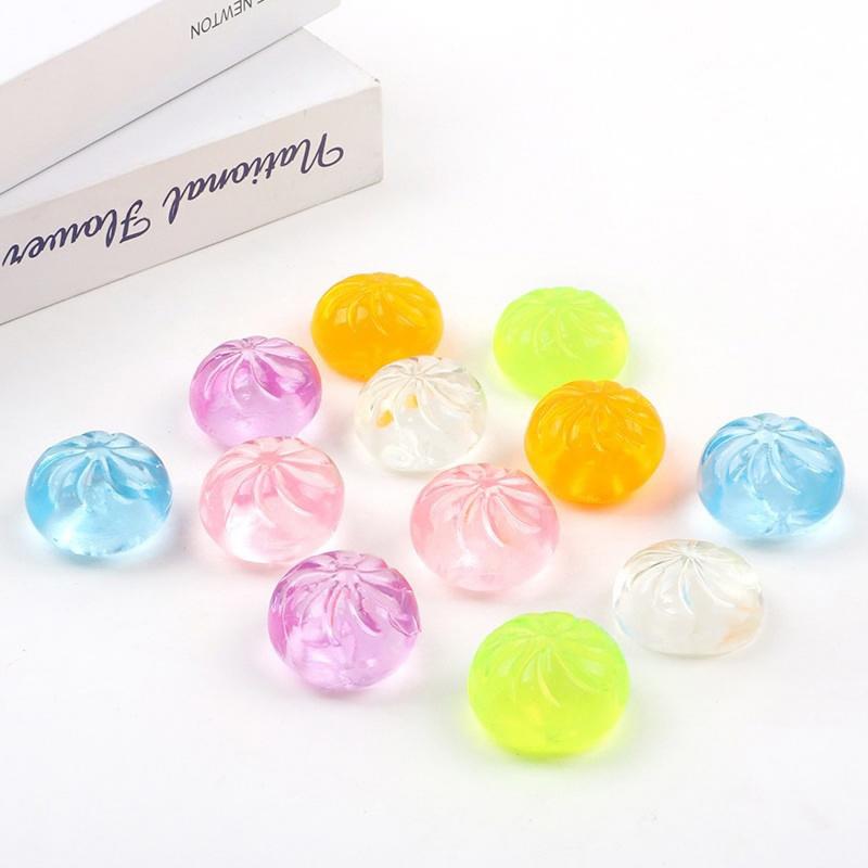 5Pcs Mini Dumplings with Steamer Buns Squeeze Ball Slow Rebound Toys Crystal Dumpling Squishes Squishy Fidget Toy