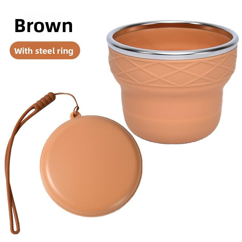 Cone Cup Travel Portable Food Grade Silicone Folding Water Cup Outdoor Camping Macaron Cup