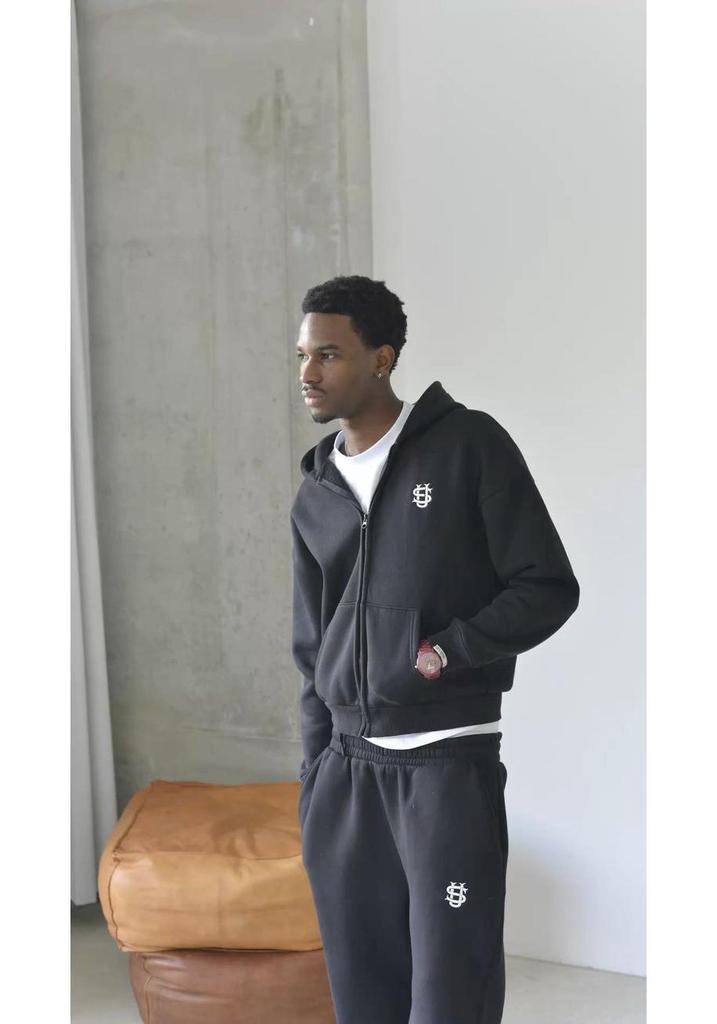 Unisex Hip Hop Street Style Zipper Sports Suit