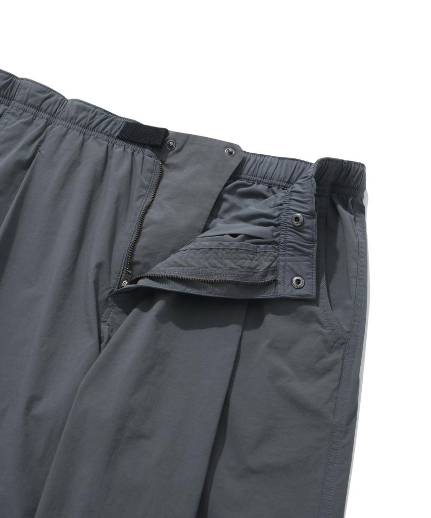 COVERNAT Woven Semi-Wide Buckle Pants Charcoal