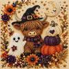 Halloween Ghost & Pumpkin 3D Pearl Art DIY Kit for Adults Cute Spooky Diamond Painting Craft Kit