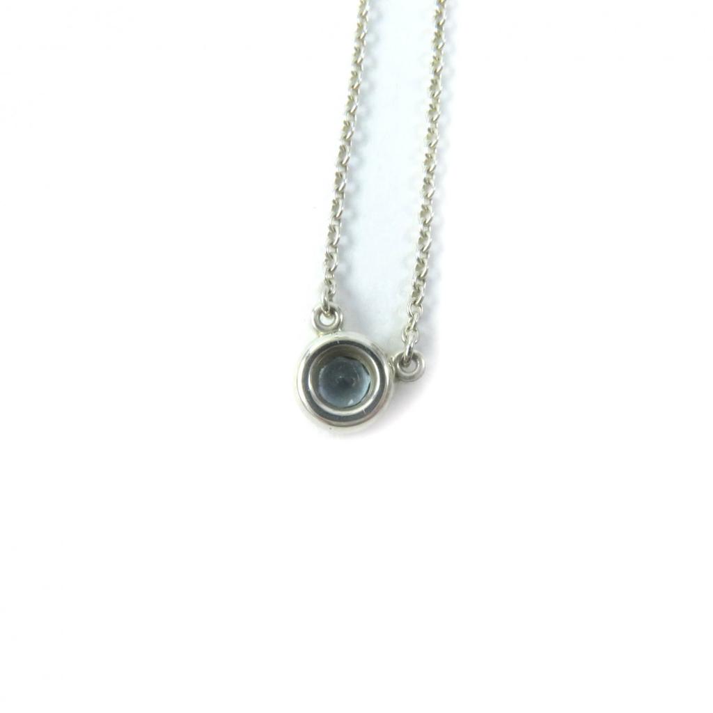 Great TIFFANY&Co. Necklace Color by the Yard Aquamarine 0.13 Carat Silver SV925 Used