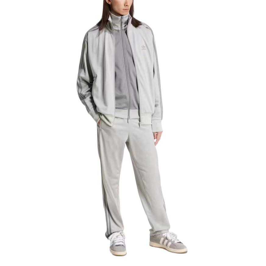 adidas Adicolor Stand Collar Comfortable Loose Long Sleeve Jacket Men Jacket Gray JP2542