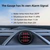 Red LED Digital Water Temperature+Oil Pressure+Voltmeter 3IN1 Multifunctional 52mm Gauge Alarm Waterproof Auto Car Boat