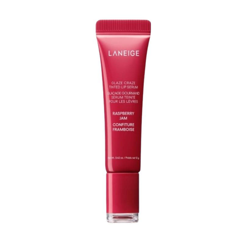LANEIGE Glaze Craze Tinted Lip Serum 12g – Donut Glow Lip Serum, Buildable Sheer Tint, Moisturizing Lip Care (6 Colors)