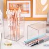 1pc Minimalism Transparent Large Capacity Pen Holder Storage Container Suitable for Desk